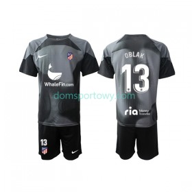 Koszulka Atlético Madryt Jan Oblak 13 Bramkarska Dziecięcy Wyjazdowe Koszulki Piłkarskie 2022-2023 Krótki Rękaw